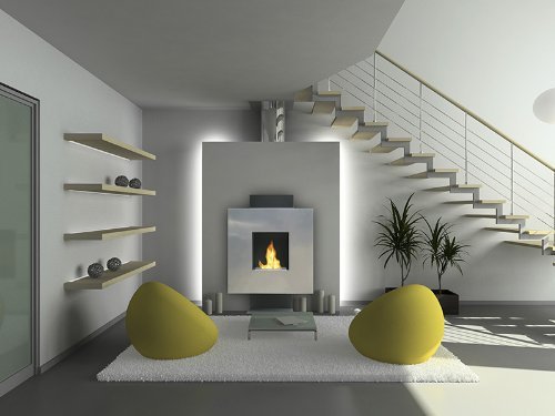 Anywhere Fireplace - Tribeca Stainless Steel Ventless Fireplace N3