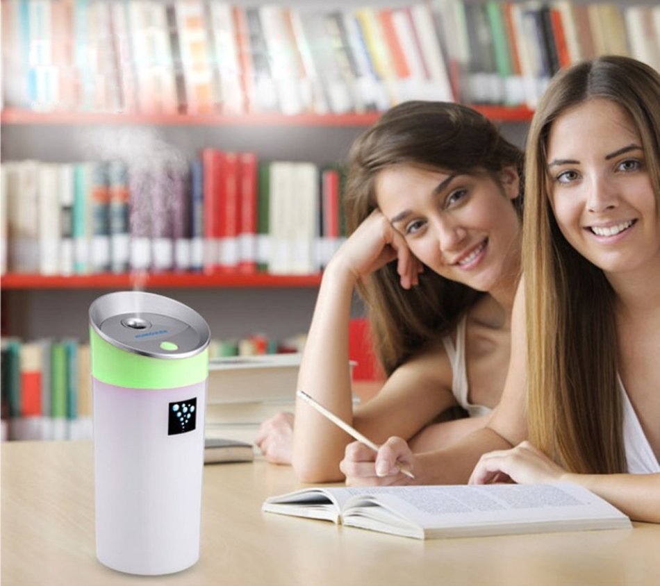 Touchshop Mini USB Cool Mist Humidifier 300ml Ultrasonic Anion Air Diffuser with Adjustable Mist Mode Auto Shut-off... N2