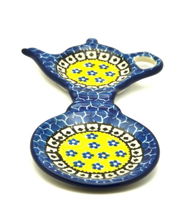Polish Pottery Tea Bag & Mug Holder - Sunburst