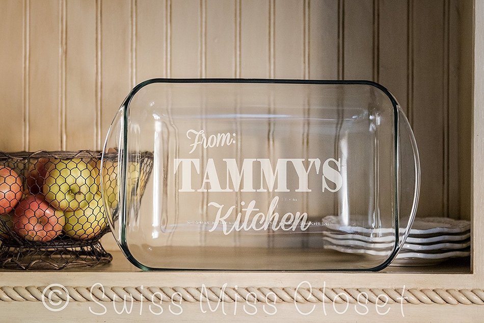 Personalized 9x13 inch 3 Quart Glass Baking Dish Custom Engraved MADE in the USA N6