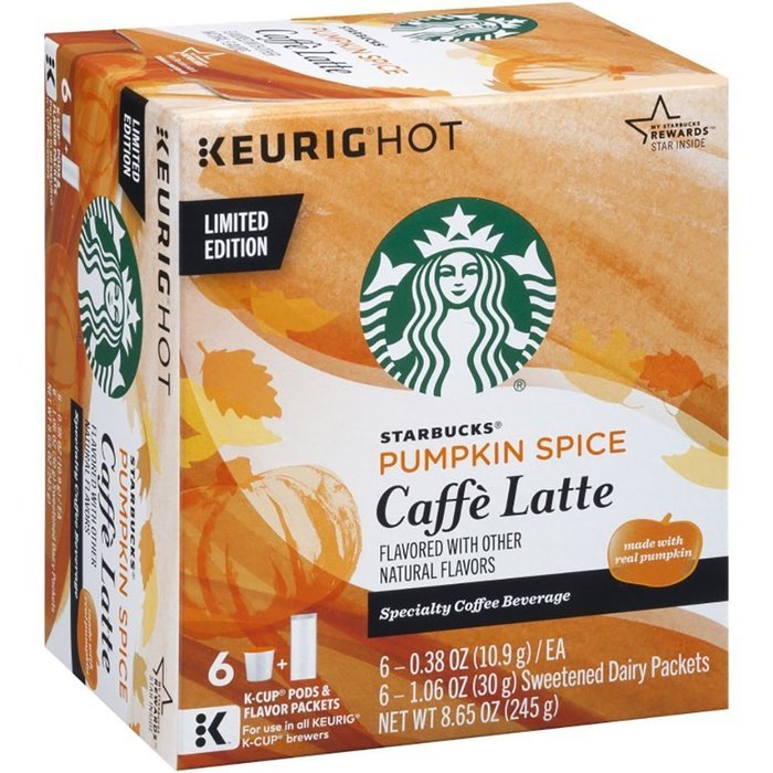 Starbucks Pumpkin Spice Caffe Latte K-cups Limited Edition ( 2 Boxes) N2