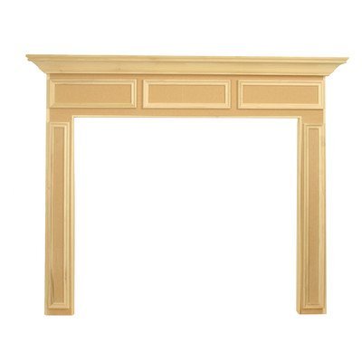 Danbury Fireplace Mantel Surround Shelf Length: 66.5", Finish: Unfinished