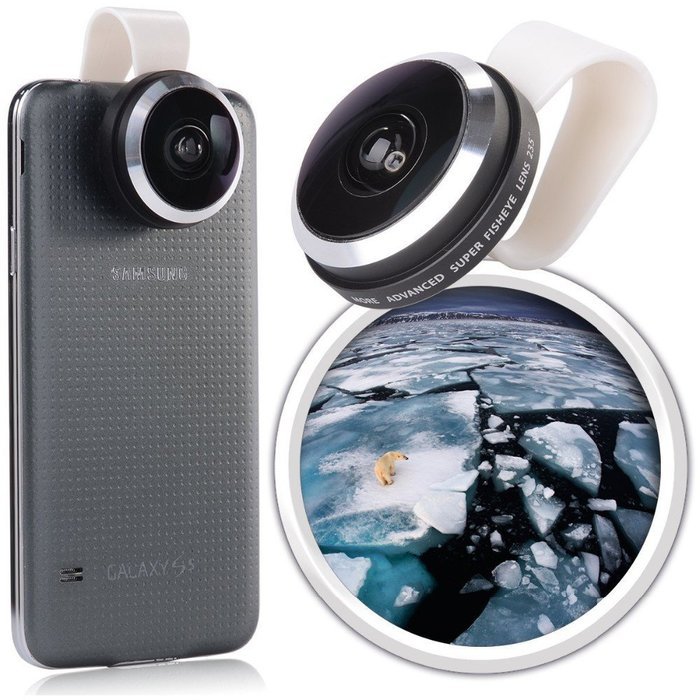 3 In 1 Universal Phone Camera Lens Kit with 0.4X Super Wide Angle Lens, 180 Degree Fish Eye Lens and 10X Macro... N19
