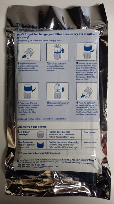 Filter Queen Defender Enviropure HEPA Activated Charcoal Pre-Filter Wrap, 11" N3