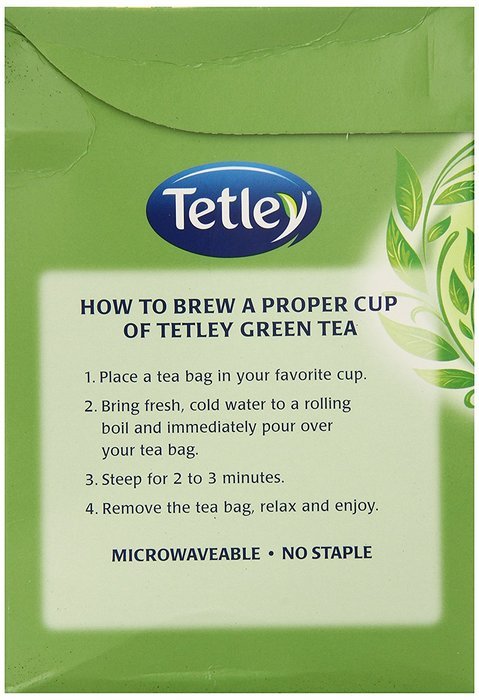 Tetley Steamed Green Tea, 72 Count (Pack of 6) N6