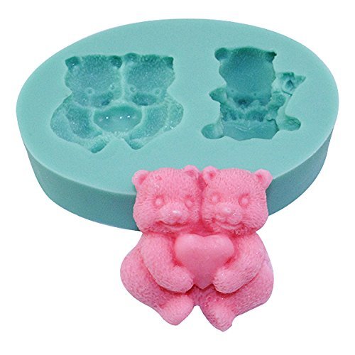 2win2buy Food Grade Silicone MINI Fondant Mold Cake Mold & Chocolate Soap Candy Jelly Ice Mold Mould Pan-Bears N2