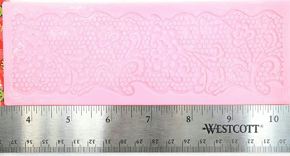 Silicone Cake Decorating Mold for Fondant, Gum Paste, or Sugar Paste (Brazilian Lace) N2
