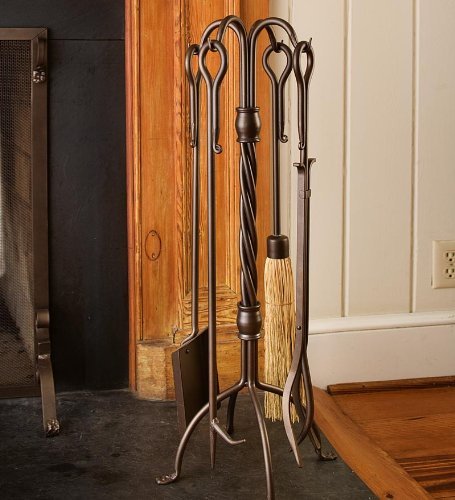 Hand-Forged Closed Weave Toolset, 9-1/2" dia. x 31-1/2"H, in Bronze