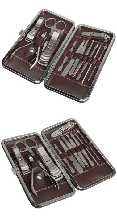 Cool88 12 Piece Nail Care Personal Manicure & Pedicure Set, Travel & Grooming Kit