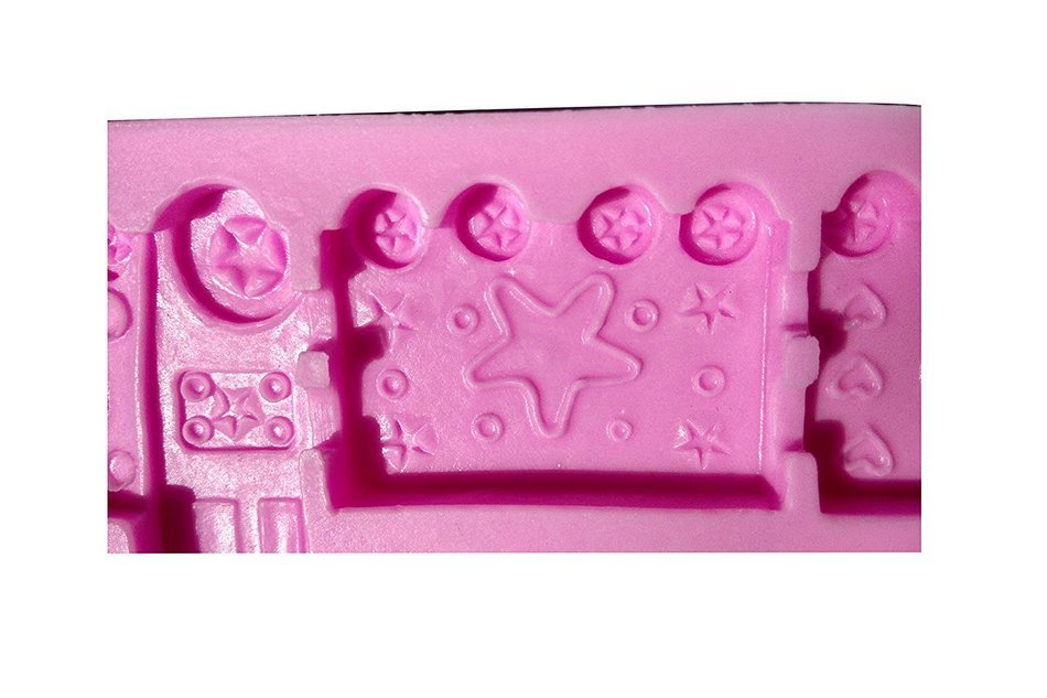 Wocuz MK585 Silicone Mini-train Shape Fondant Mold Candy Making Mold Cake Decoration Gum Mould N4