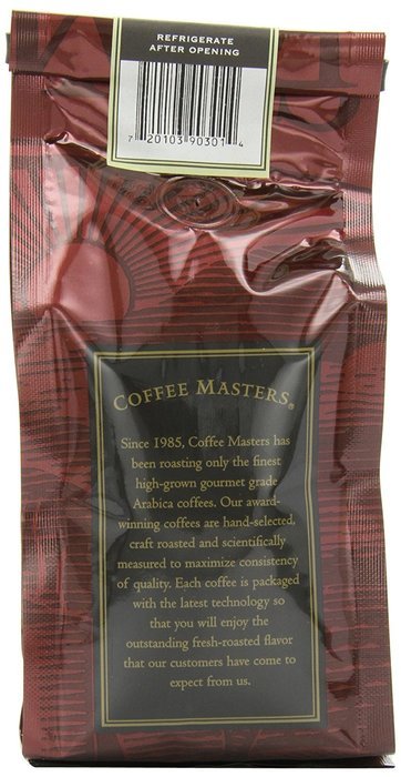 Coffee Masters Flavored Coffee, Almond Amaretto, Ground, 12-Ounce Bags (Pack of 4) N3