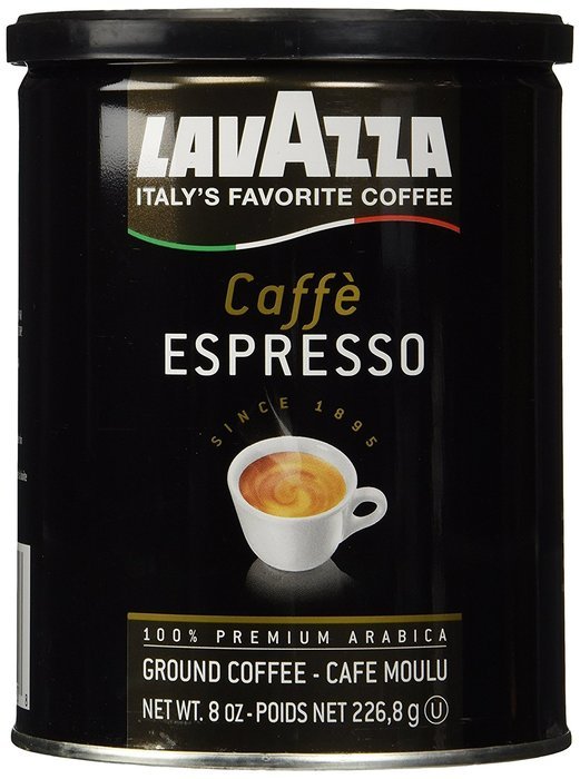 Lavazza Caffe Espresso Ground Coffee, 8-Ounce Can (Pack of 2)