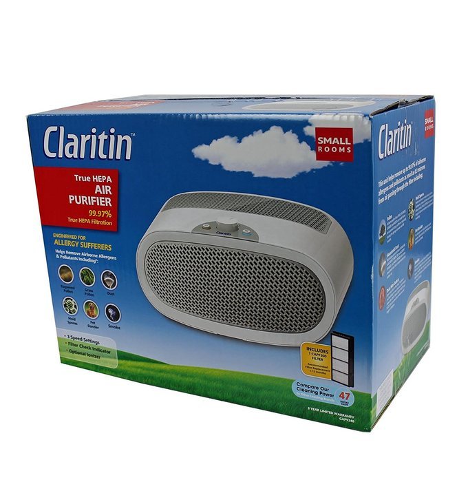 Claritin True HEPA Desktop Air Purifier, White N2