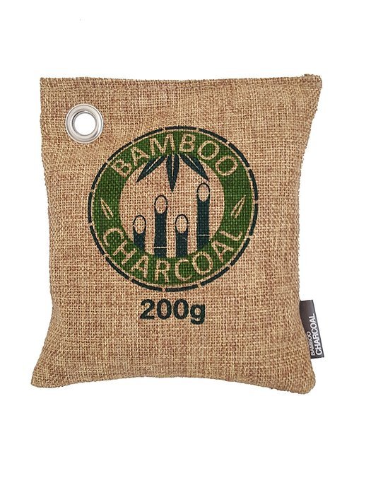 Bamboo Charcoal Air Deodorizer; (200g) Bamboo Mesh Bag; Removes Odors, Absorbs Moisture Prevents Mold, Mildew,... N3