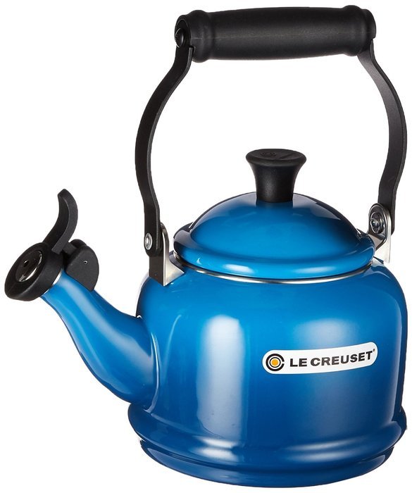 Le Creuset Enamel-on-Steel Demi 1-1/4-Quart Teakettle, Caribbean N3