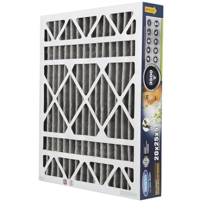 BestAir LN2025-13C Lennox Odor Eliminating Pleated Filter, 20 by 25 by 5"