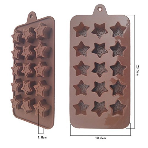 Silicone Cake Mold 15 Hole Donut Ice Mold Chocolate Star
