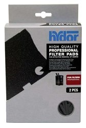 Hydor Professional 250 & 350 Filter Replacement Black Coarse Filter Pads, 2-Pack