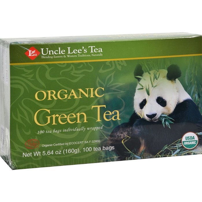 Uncle Lee's Organic Green Tea -- 100 Tea Bags net wt 5.64 oz (160g) N2