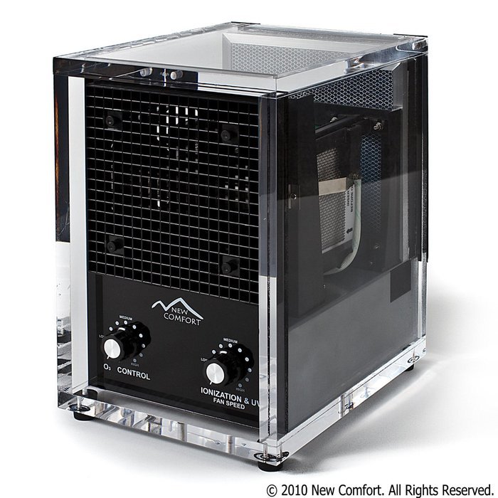 New Comfort 6 Stage UV Ozone Generator Air Purifier Cleaner Hepa Covers 3000 Feet Acyrlic N4
