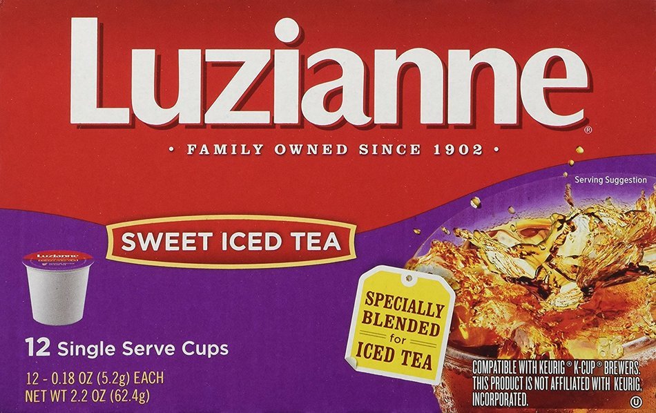 Luzianne, Iced Tea, Sweet Iced Tea, K-Cups, 12 Count, 2.16oz Box (Pack of 3) N3