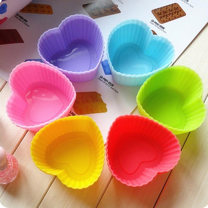 GOTD Baking Mould Cake Bread Chocolate Jelly Candy Mold, Kitchen Craft Colourworks Silicone Cupcake Cases, Pack... N5