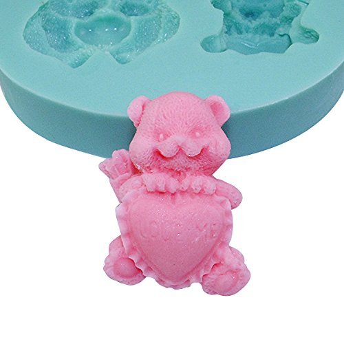 2win2buy Food Grade Silicone MINI Fondant Mold Cake Mold & Chocolate Soap Candy Jelly Ice Mold Mould Pan-Bears N3