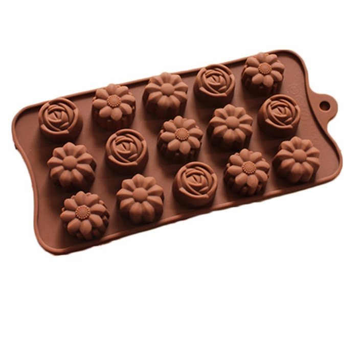 JLHua Rose Flower Molds for Hard Candy & Chocolate Making Silicone Soap and Ice Cube Trays Party Buffet, Baking... N2