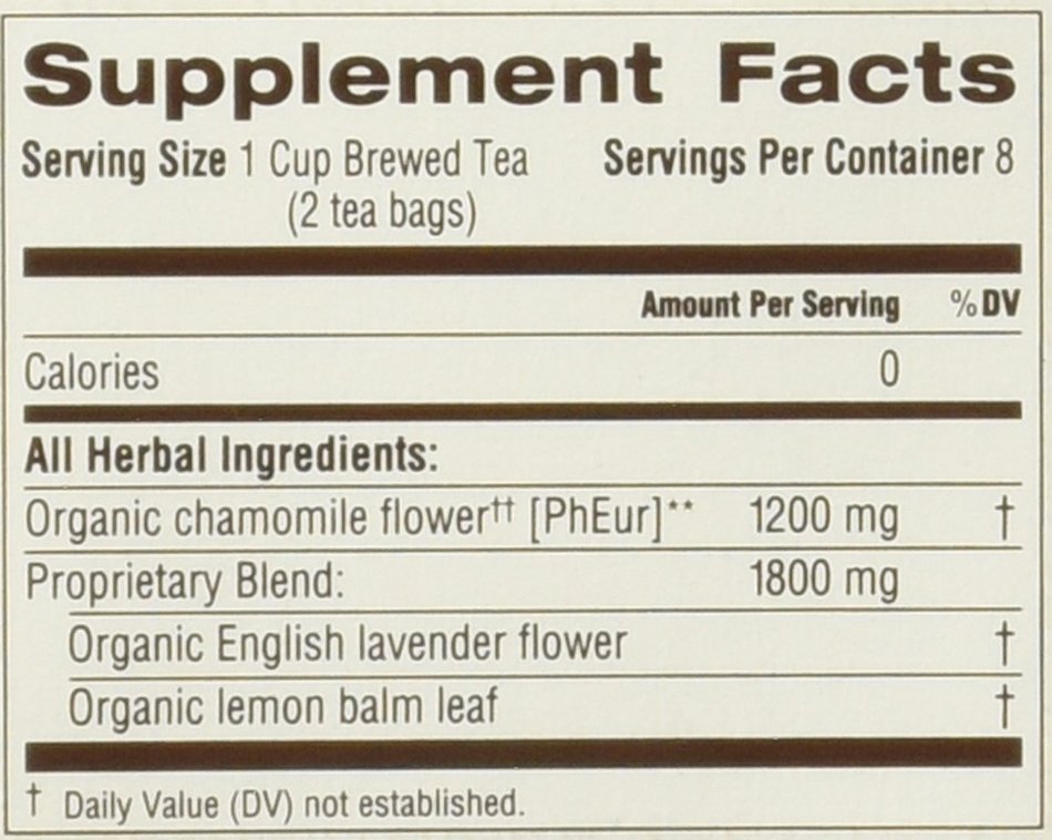 Traditional Medicinals Caffeine Free Organic Herbal Tea, Chamomile With Lavender 16 ea (Pack of 2) N3