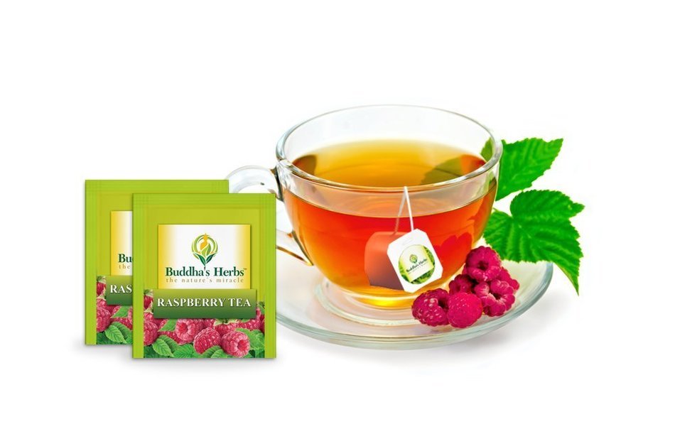 Buddha's Herbs Premium Raspberry Leaf Tea, 22-Count Tea Bags (Pack of 2) N9