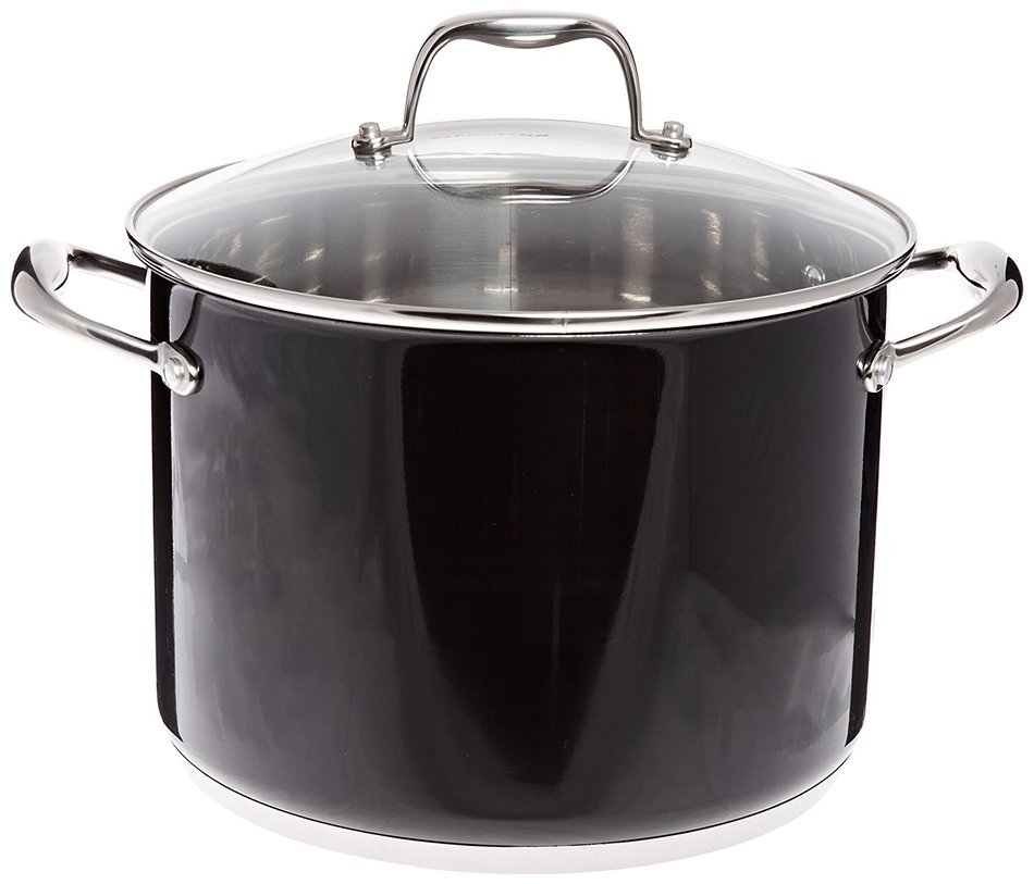 KitchenAid KCS60LCOB Stainless Steel 6.0-Quart Low Casserole with Lid Cookware - Onyx Black N19