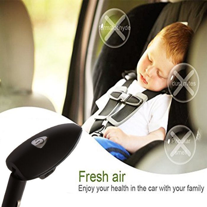 LEDMO Car Air Freshener, Ionizer Air Purifier with Dual USB Car Charger for iPhone Samsung and Android, Protable... N4