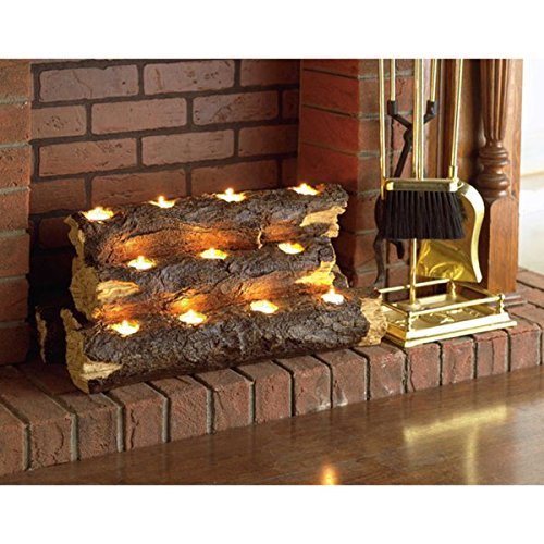 Upton Home, Tealight Fireplace Log Designed To Fit Inside Any Size Fireplace.