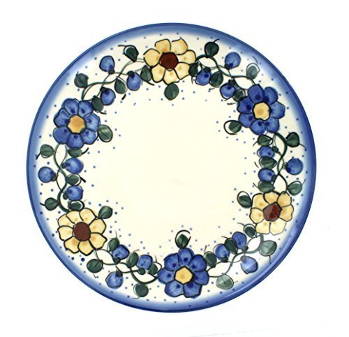 Polish Pottery Geranium Dessert Plate