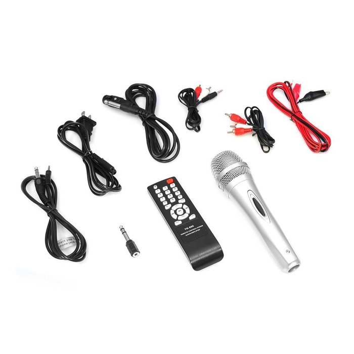 Portable Bluetooth PA Loudspeaker Molded Cabinet Speaker System, 15'' Subwoofer, 5'' Tweeter, USB/SD Card Readers... N4