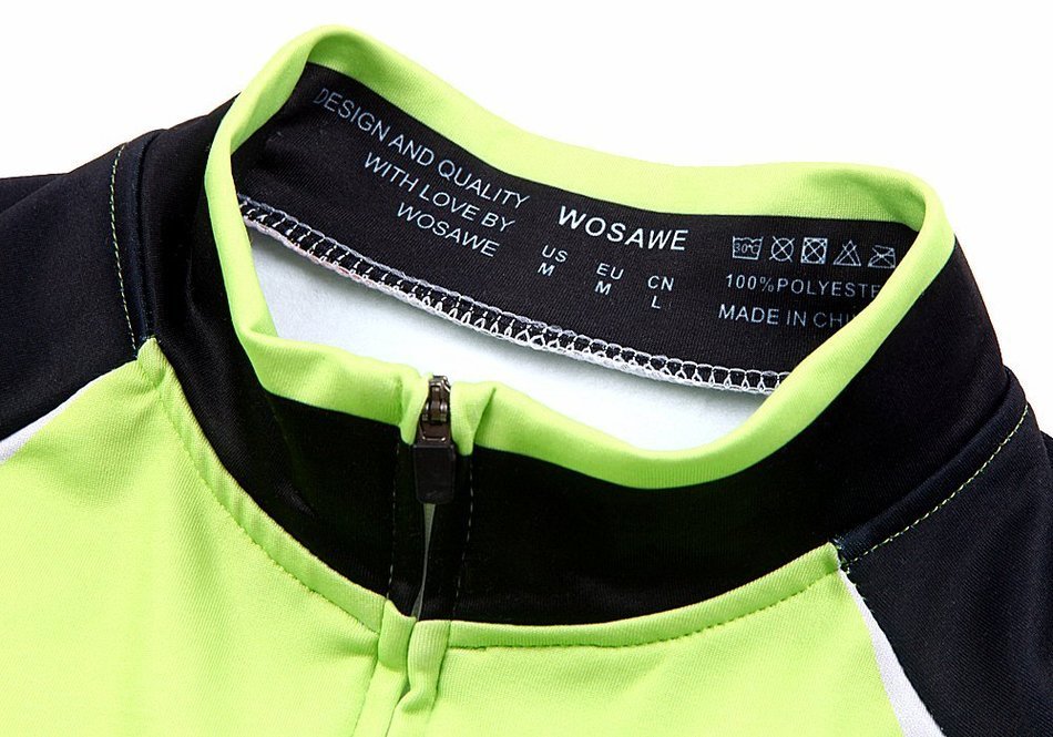 WOLFBIKE Thermal Fleece Cycling Jersey Shirt Casual Jacket Long Sleeve, Green, Size XL N19