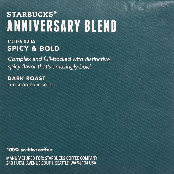Starbucks Anniversary Blend, K-cup 12-count