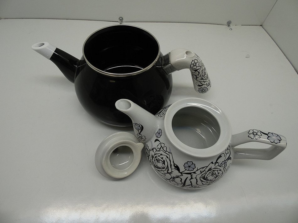 3 Pieces Tea Kettle Set-Family Size,Enamel,Stove Top, Fourth One. N2