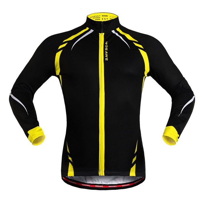 WOLFBIKE Thermal Fleece Cycling Jersey Shirt Casual Jacket Long Sleeve, Green, Size XL N23