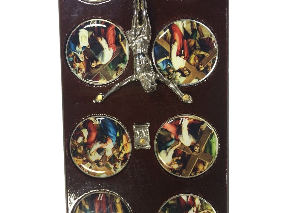 Black Rectangle Stations of the Cross SMALL,wall crosses for the home,Wall hanging crosses, Thanks Giving or Christmas... N2