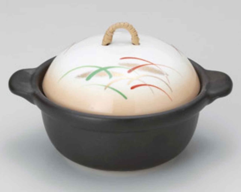 Kamogawa for 1-2 persons 6.7inch Donabe Japanese Hot pot Black Ceramic Made in Japan
