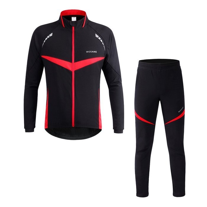 WOLFBIKE Thermal Fleece Cycling Jersey Shirt Casual Jacket Long Sleeve, Green, Size XL N34