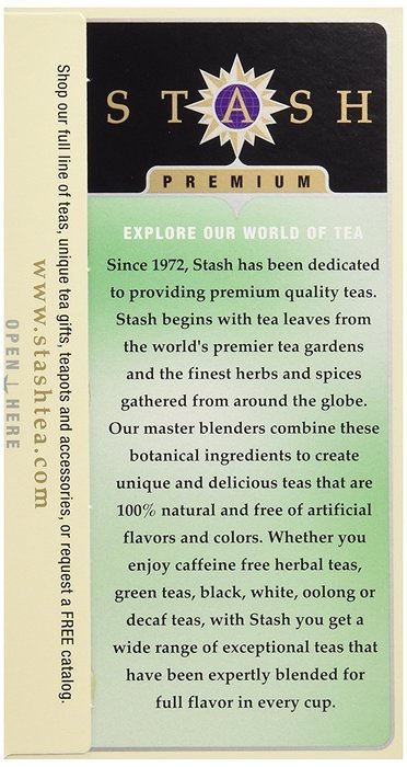 Stash, Fusion Green & White Tea, Tea Bags, 18 ct N5