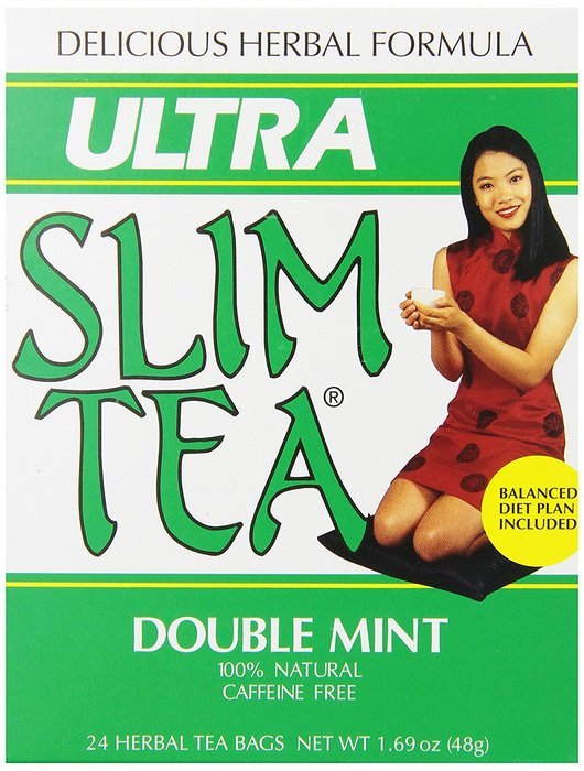 Ultra Slim Tea, Double Mint, Tea Bags, 24 Count Box N2