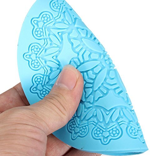 Round Flower Crown Fondant Cake Lace Molds Mat Silicone Lace Mold N5