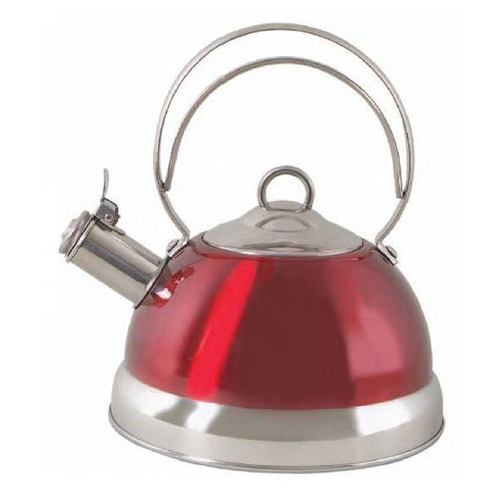 Gibson Mr Coffee Hartville 1.8-Liter Whistling Tea Kettle, Red