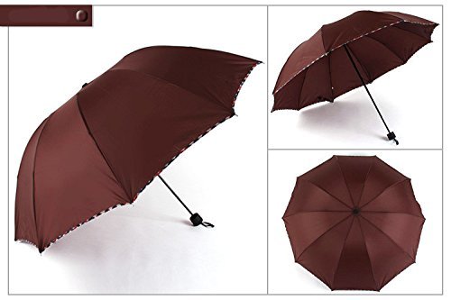 Mother's Day Gift, Elegant Ultralight Windproof Sun Rain Folding Umbrella (Dark Green) N10