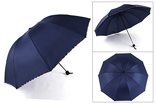 Mother's Day Gift, Elegant Ultralight Windproof Sun Rain Folding Umbrella (Dark Green) N12