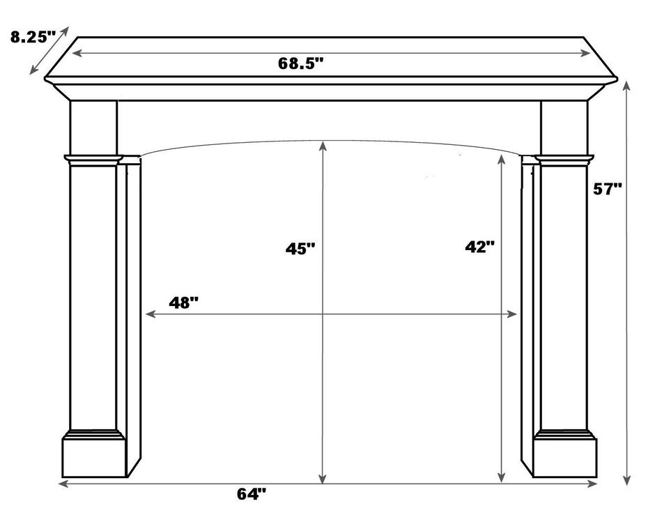 Pearl Mantels 159-48-80 The Princeton 48-Inch Fireplace Mantel Surround, French Country
