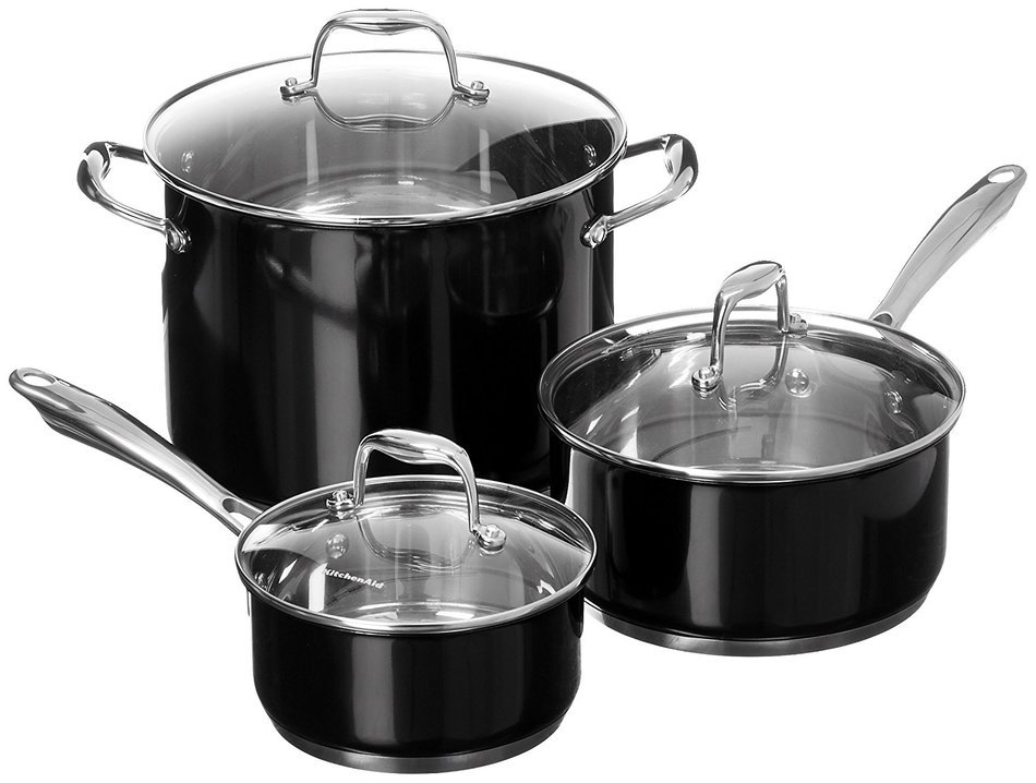 KitchenAid KCS60LCOB Stainless Steel 6.0-Quart Low Casserole with Lid Cookware - Onyx Black N31